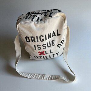 Canvas Crossbody Graphic "Original Issue All Utility" Bag by Indispensable Goods